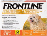 Pack of 3, Frontline Gold Flea & Tick Treatment for Small Dogs