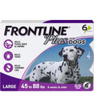 6 Doses Frontline Plus for Dogs Large Dog (45 to 88 pounds) Flea and Tick Treatment